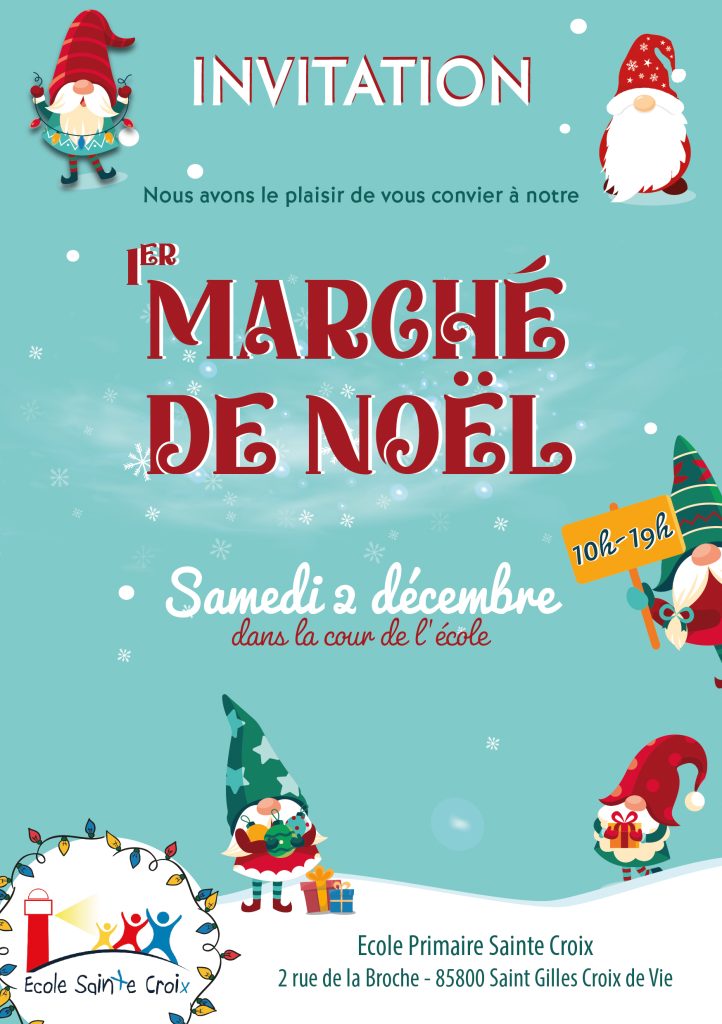 Invitation marché de Noël - print