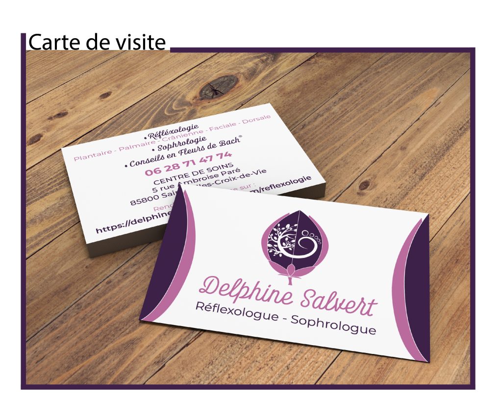 carte de visite Delphine Salvert - Julie AOUTIN - Graphisme & Illustration