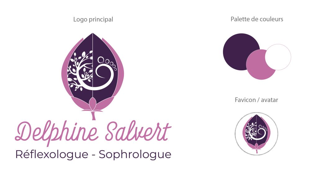 Identité visuelle Delphine Salvert - Julie AOUTIN - Graphisme & Illustration