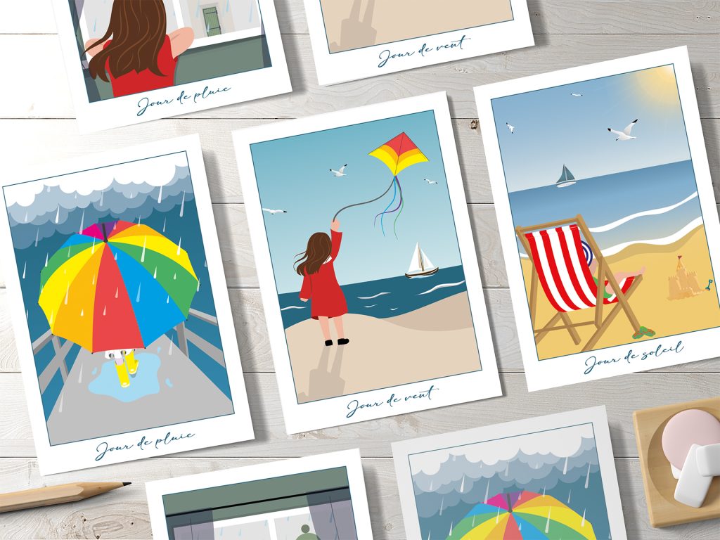 Cartes postales "jour de..." - Julie Aoutin Graphisme & Illustration