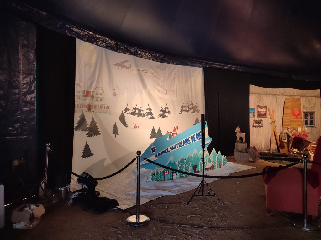 Arrière plan du photobooth du village de noël de Saint Hilaire de Riez - Julie Aoutin - Graphisme & Illustration